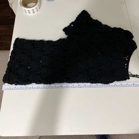 Unbranded Black Crochet Boho Witchy Grandmacore Top - Picture 11 of 11